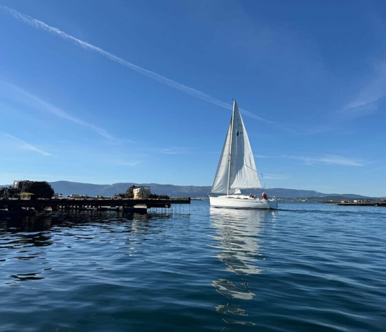 Vista de la Ría de Arousa durante la Ruta Traslatio en la Variante Espiritual